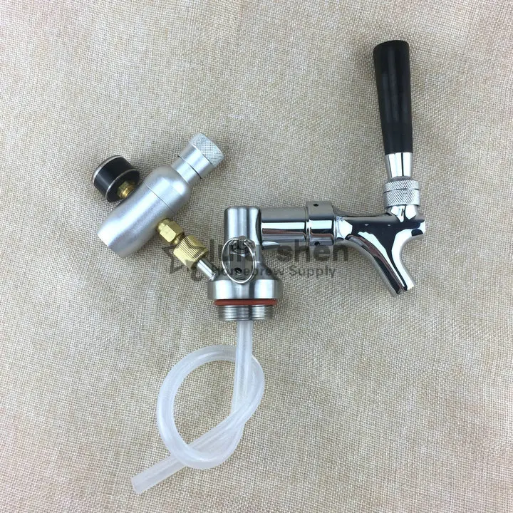 

homebrew keg Tap Dispenser with beer faucet and CO2 Injector regulator