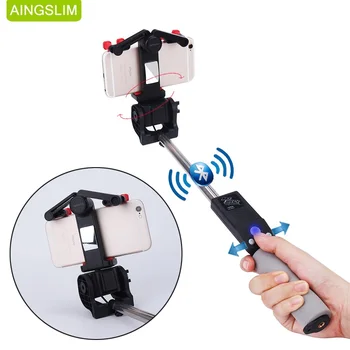 

AINGSLIM Smart Wireless Bluetooth Self Selfie Stick Electric 360 Degree Rotation Extendable Monopod for Xiaomi iPhones Huawei