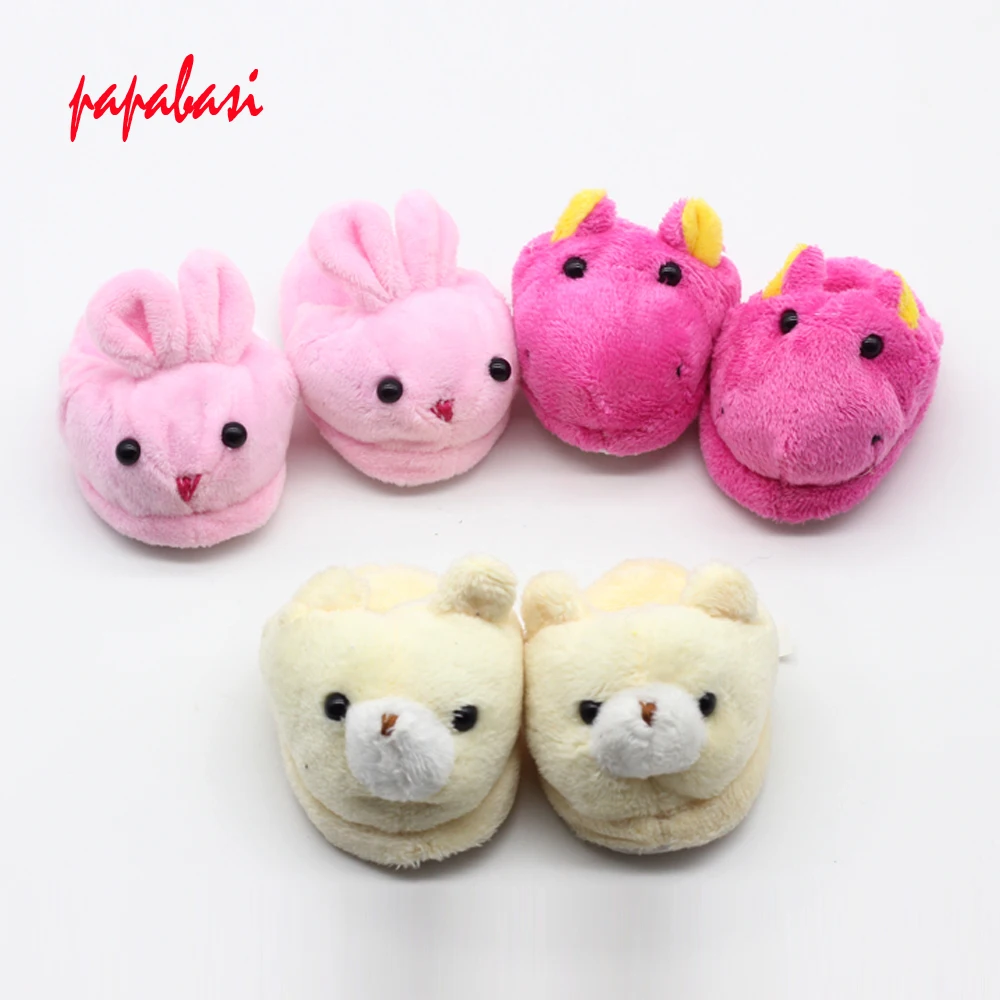 Doll accessories pink Rabbit slippers fit 18 American Girl Doll 43cm Baby Born zapf Children best