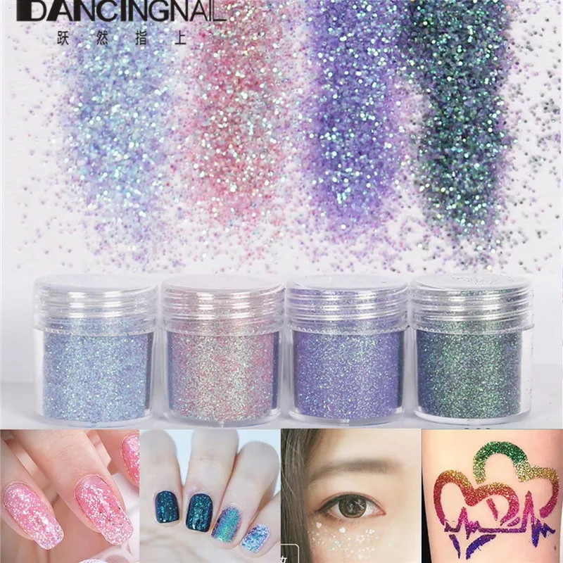 

4box 10ml Purple Pink Glitter Powder Super Fine Powder Laser Dust Pigment For DIY Eyeshadow Body Paint Nail Art Decoration 2018