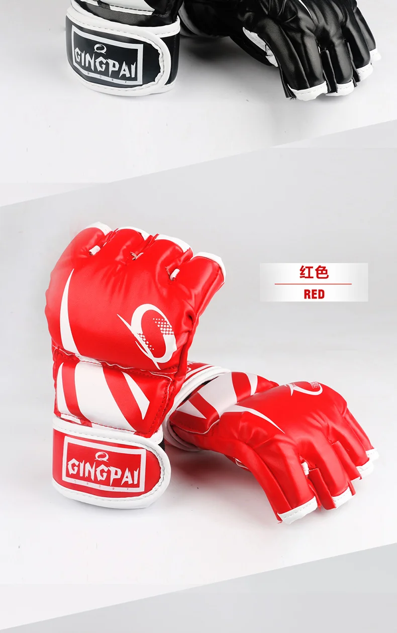 Luvas de couro do plutônio profectional mma