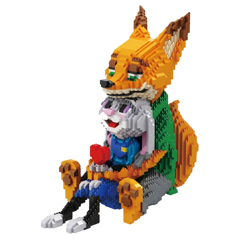 

Blocks Nick Fox Judy Rabbit Movies Series 4600Pcs Mini Bricks Building Blocks Toys For Children Educational Cartoon Gifts