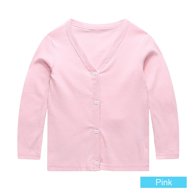 SheeCute Spring Autumn Baby Children Clothing Boys Girls Candy Color Knitted Cardigan Sweater SCH0286 Pink