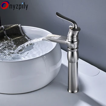 

Modern Chrome Bathroom Basin Faucet Single Handle Chrome Faucets Hot and Cold Water Mixer Faucet Without Cover
