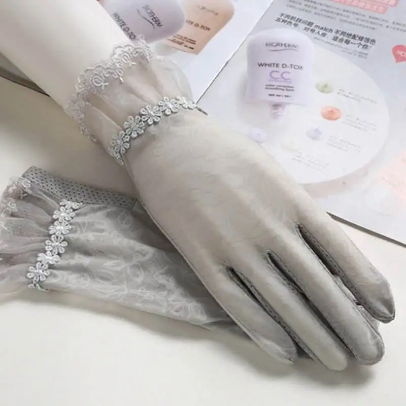

SW Summer sunscreen gloves for men and women ultra-thin ice silk touch screen summer sports cycling anti-skid ultraviolet runnin