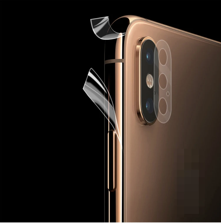 Novedad pegatina transparente ultrafina para iPhone X XS MAX borde lateral adhesivo para iPhone 8 8 más pegatina de película de hielo Novedad pegatina transparente ultrafina para iPhone X XS MAX borde lateral adhesivo para iPhone 8 8 más pegatina de película de hielo