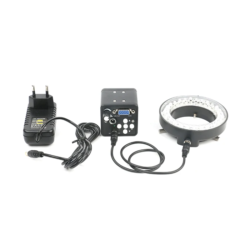 1080P VGA электронный цифровой промышленный видео микроскоп камера регулируемый светодиодный светильник 100X C крепление объектива для телефона PCB пайки