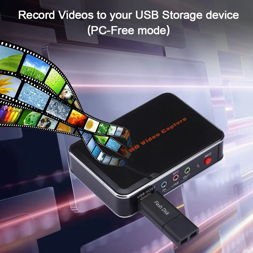 Ezcap HD Game Capture Card HD Video Capture 1080P HDMI/YPBPR Video Recorder for Xbox 360 Xbox One/