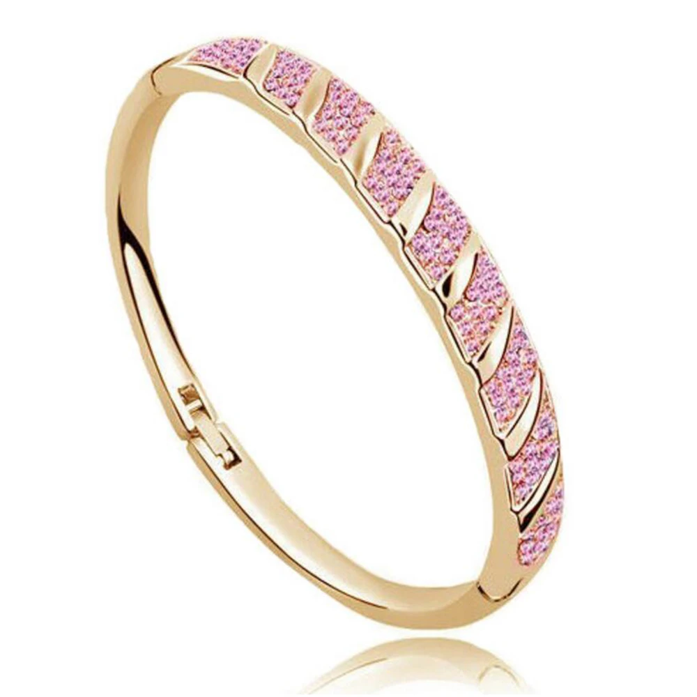 Factory Price Wholesale Hot sell Fashion Zinc Alloy Crystal Bangles