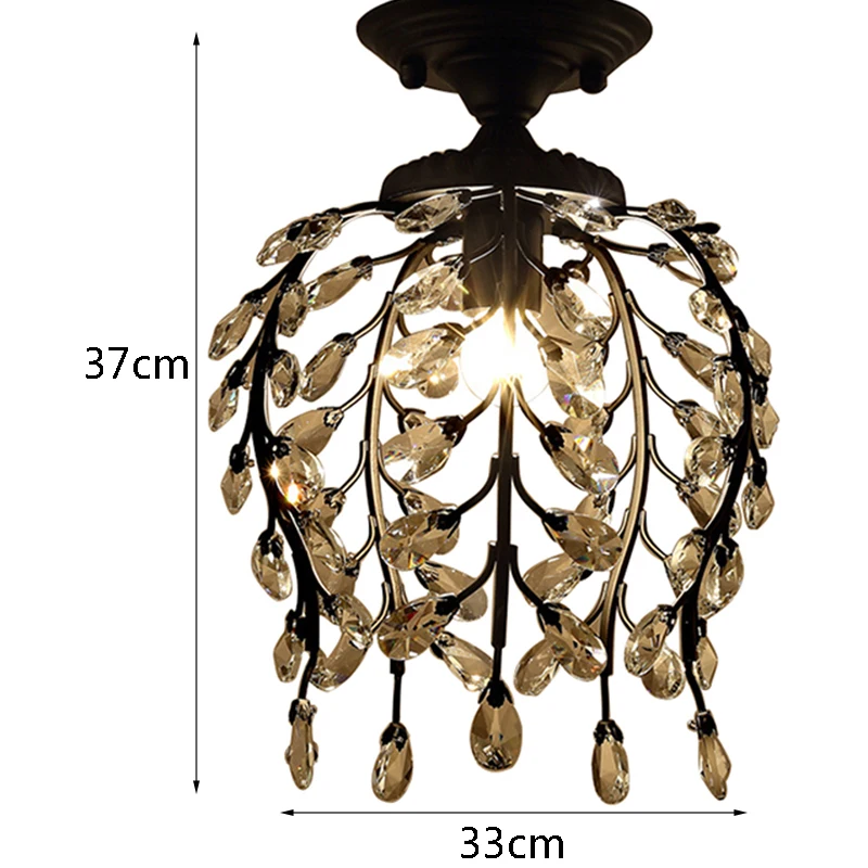 Европейский стиль креативный Простой Хрустальный потолочный светильник E27 Светодиодный Люстра для спальни гостиной столовой Кабинета прохода кафе бара