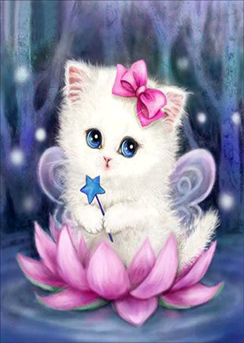 

Embroidery,Diamond Painting,Elf cat,Cartoon,Improve patience,Gift for children,House decoration,Rhinestones,Cross-stitch 9889