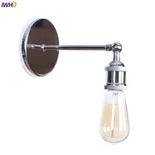 IWHD plata Edison lámparas clásicas de pared Wandlampen E27 4W Luz de escalera LED Loft Arm Retro luces de pared aplique luminaria de pared