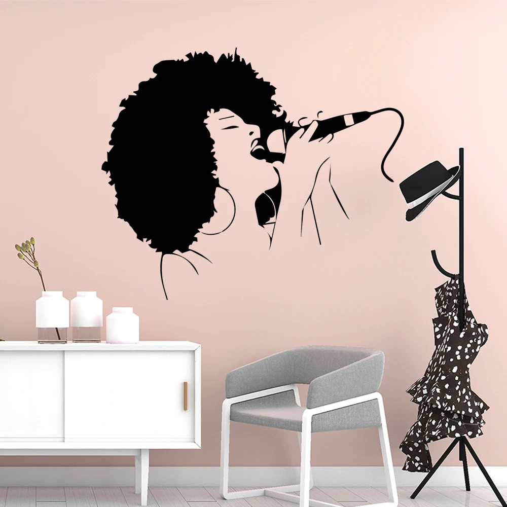 

Free shipping Africa woman Decal Removable Vinyl Mural Poster For Kids Rooms Decoration Mural Custom stickers muraux