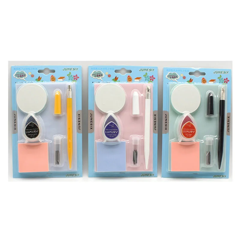 

Rubber Carving Handcraft Set Sculpture Stamp DIY Tool Kit for Rubber Stamp Enthusiasts Hot Sale