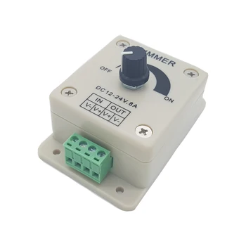 

2020 New Arrvial 12V 24V LED Dimmer Switch 8A Voltage Regulator Adjustable Controller for LED Strip Light Lamp