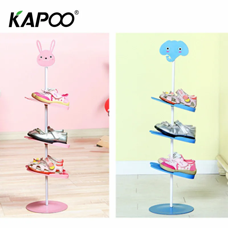 

Cute Carton Animla Shoes Rack Special For Children Floor-standing Hanging Simple Shoes Rack Shoes Organizer Stand Top Quality