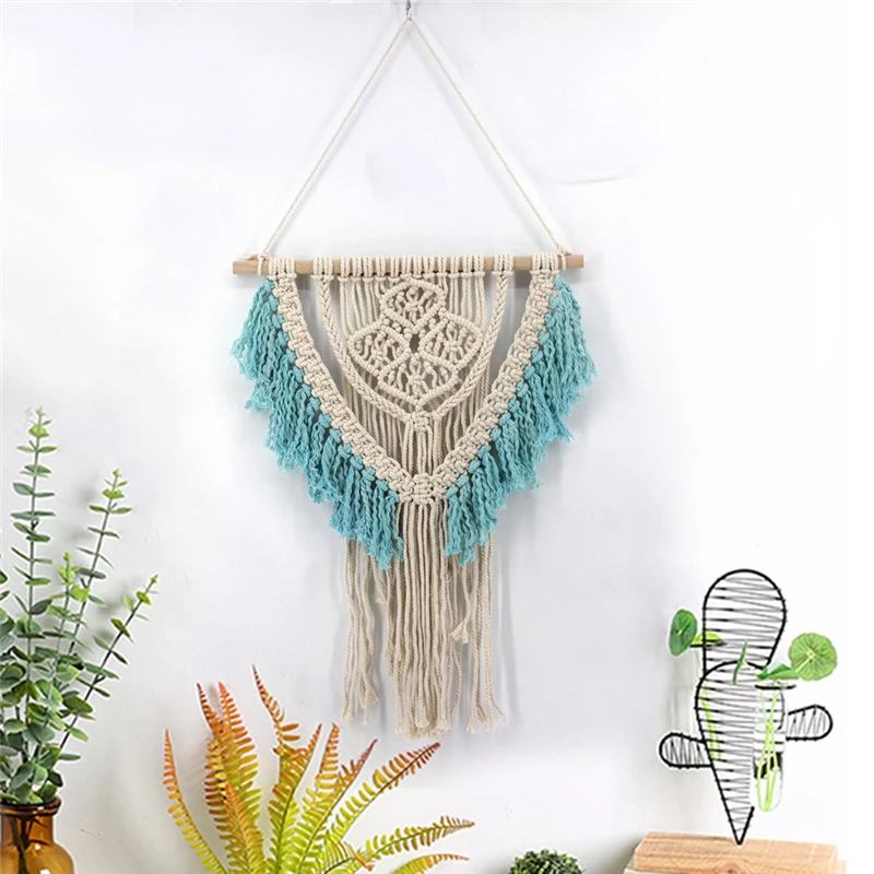

Fringed Edge Shabby Chic Scandinavian Home Decoration Vintage Nordic Wall Art Bohemia Tapestry Macrame Hanging Wedding Backdrop