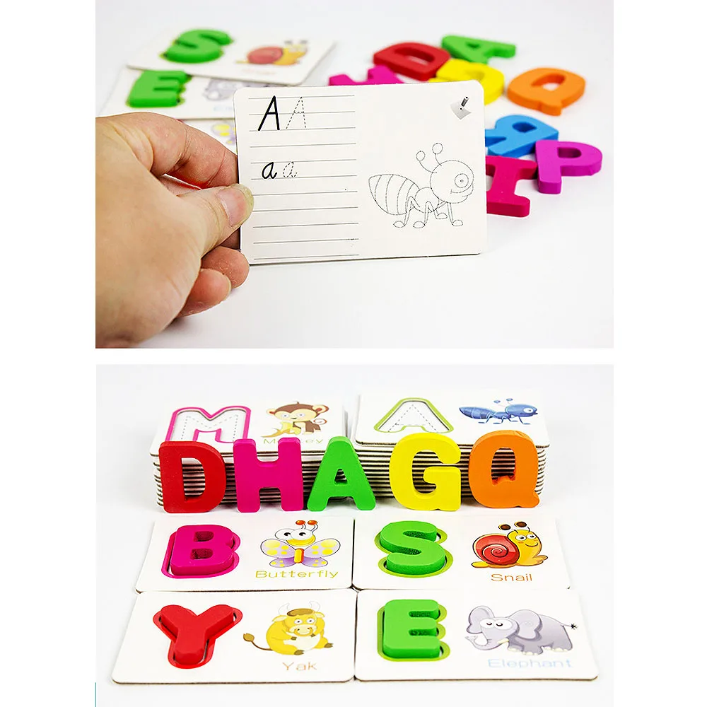 Cartão de Jogo Mais Novo Alfabetização Cartões Vocabulário Palavra Imagem Jogo Brinquedos Educativos Inglês Alfabeto Letras Aprendizagem v 18 Home & Garden