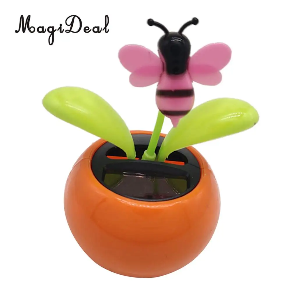 Solar Powered Insect Flower Sunflower Dancing Swing Doll   Toy Home Decor Car Ornament Flowerpot Figure Gifts