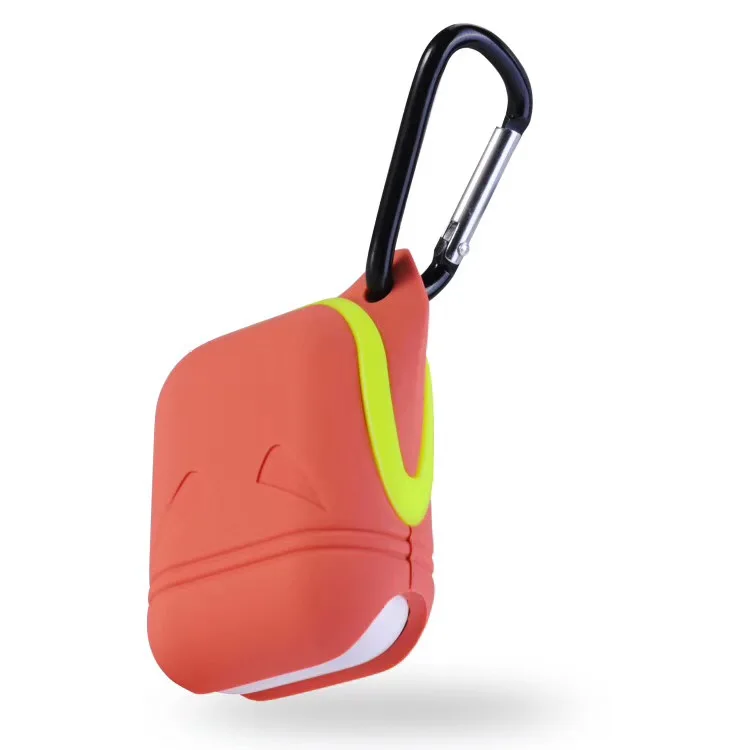 Новейшие прочные силиконовые Противоударные Защитные красочные Airpods Чехлы облегающий рукав Чехол Коробка для Аксессуары для наушников Капа - Цвет: pinkyellow
