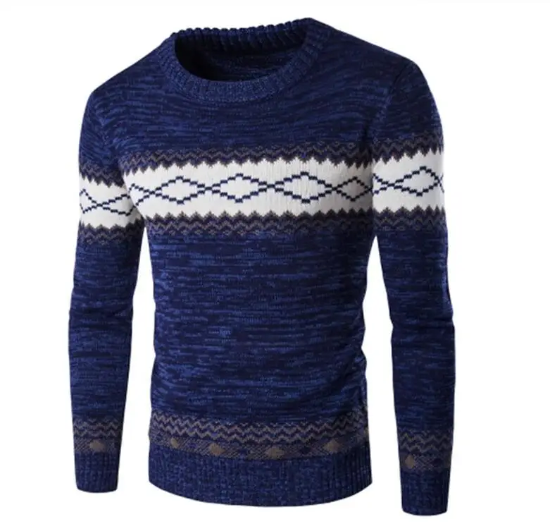 Новинка, мужской брендовый свитер, джемпер, трехцветный, сшитый, очаровательный, облегающий, высококачественный, мужской свитер, M-XXL