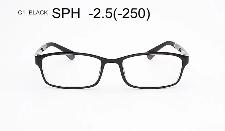 SUMONDY SPH-0,5 до-6,0 очки для близорукости для мужчин и женщин модный бренд TR90 оправа Очки для близоруких с диоптрией F168 - Цвет оправы: C1 (-2.5)
