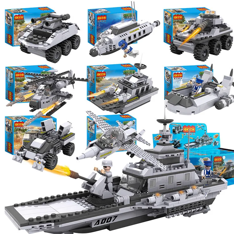 

8 in 1 Military Weapons Transport Dumper Truck Legoings Building Blocks Toys