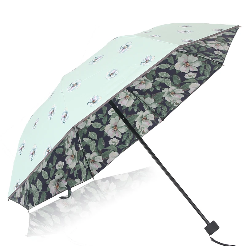 

Haizobey Parasol Rain Umbrella Woman Vinyl Anti-UV Umbrella Lady Sun Umbrella Portable Fodable Umbrellas Rain Gear