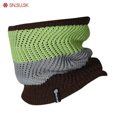 Мода Осень Зима Открытый Спорт Теплая Шея Мужчины Двухэтажные Полярное руно Ветрозащитный теплая шея Лыжный шарф