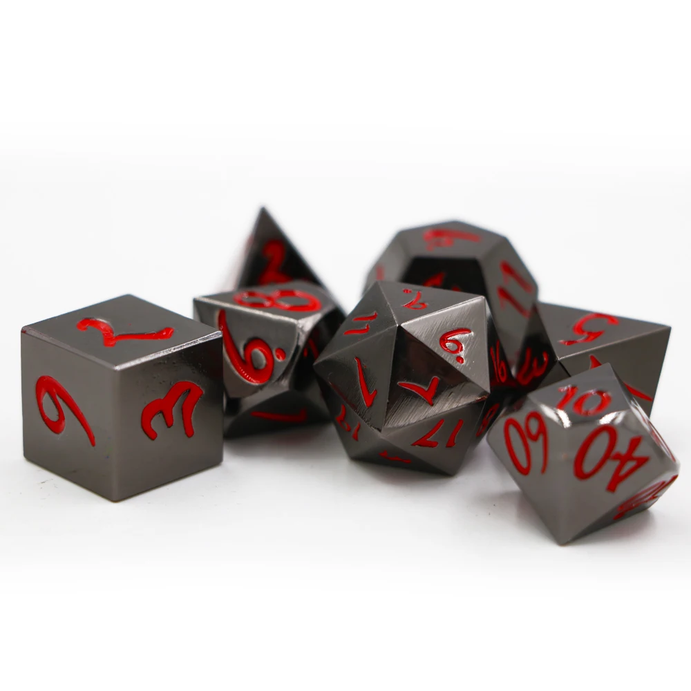 Набор металлических костей Dungeon & 7 шт./компл. креативные кости для ролевых игр D