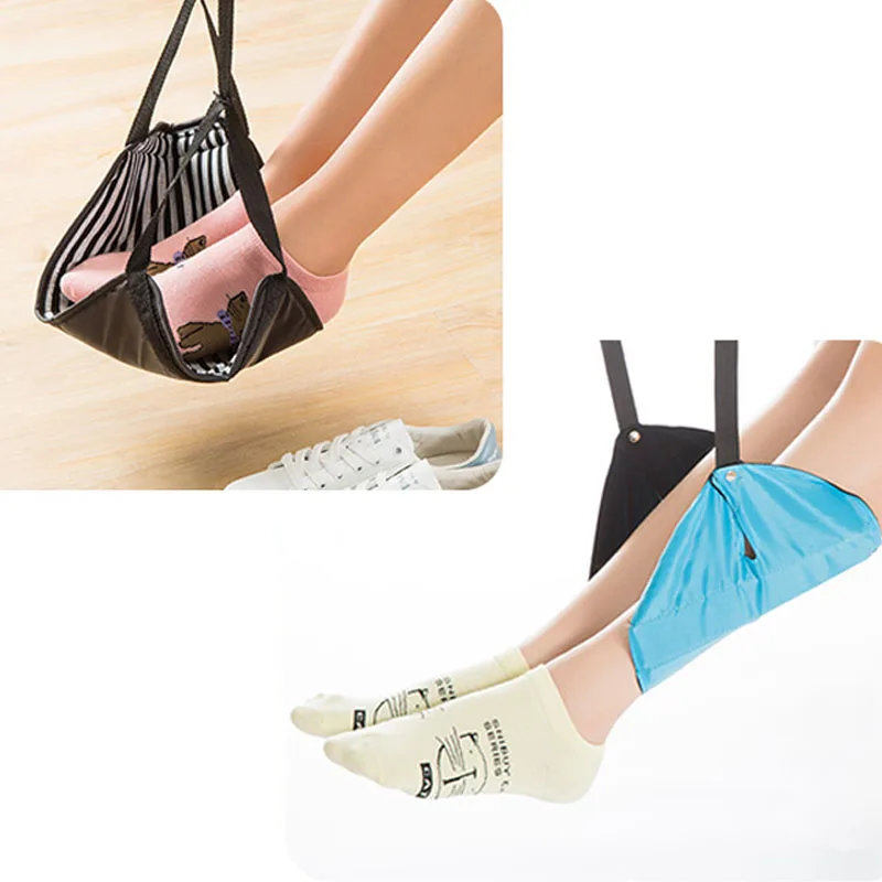  Portable Travel Aviation Seat Foot Pad Train practical Adjustable Stand Foot Rest Feet Hammock aircraft Travel Accessorie