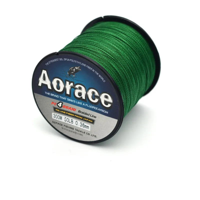 Aorace Brand Fishing Line 300M PE Multifilament Braided Fish Line 4 Strands 8 Lb- 90 Lb Carp Fishing Rope Cord Fishing Tackle