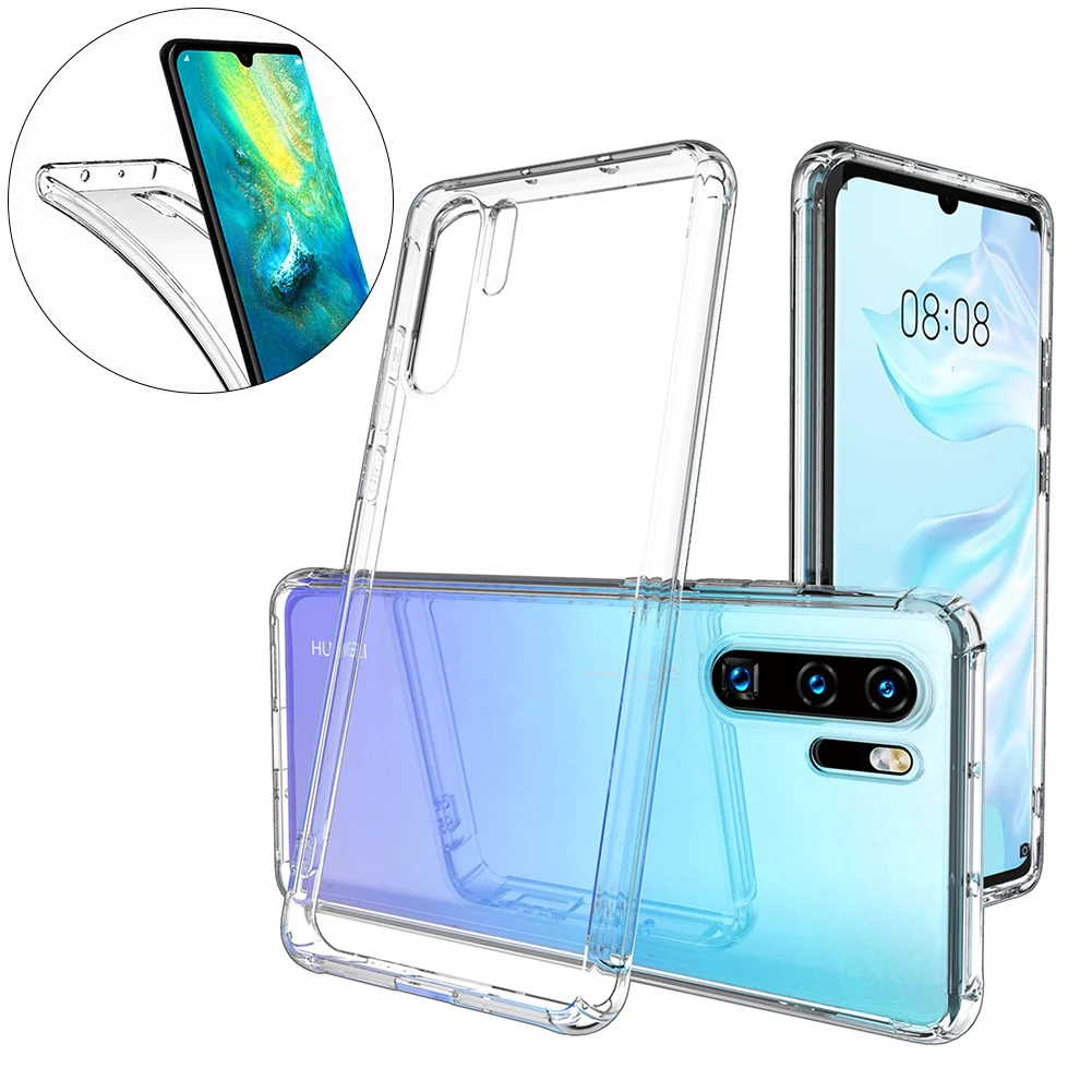 Transparent Silicone Airbag Case for Huawei P30 Pro Soft Full Cover Shell Shockproof Protective Capa Funda |