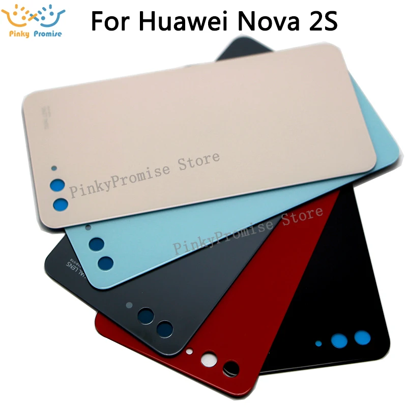 Стекло сзади Батарея чехол для HUAWEI Nova 2 S сзади Корпус двери Замена Корпус случае Nova2s с клеем Стикеры