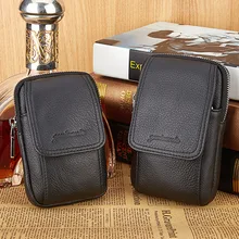 Мужской подлинный кожаный чехол для мобильного телефона, Карманный Кошелек, портсигар, набедренный пояс, сумка на пояс, многофункциональная модная сумка