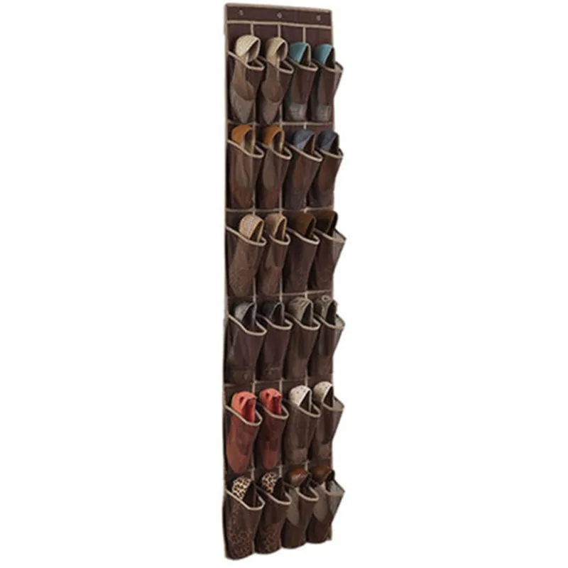 

24 Pockets Foldable Hanging Shoe Holder Hanger Storage Bags Wall Organizer Plastic Shoe Shelf Bathroom Organizer Shelf W3