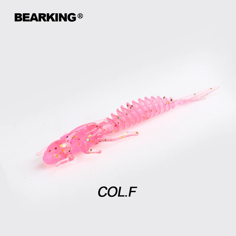 COL.F BEARKING, новинка, личинка, мягкие приманки, 50 мм, 60 мм, для рыбалки, искусственные приманки, силиконовые, для окуня, для щуки, гольян, плавающая приманка, для джигинга, пластиковые приманки, червь - Цвет: COL.F