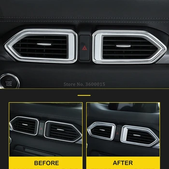 

Car Accessories For Mazda CX-5 CX5 KF 2017 2018 2019 Interior Carbon Fiber Central Control Air Condition Vent Outlet Cover Trim