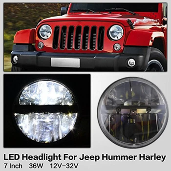 

7 Inch LED Headlight Conversion Kits With Super Bright LEDs Light For Wrangler Jk TJ FJ Hummer Trucks Motorcycle Headlamp