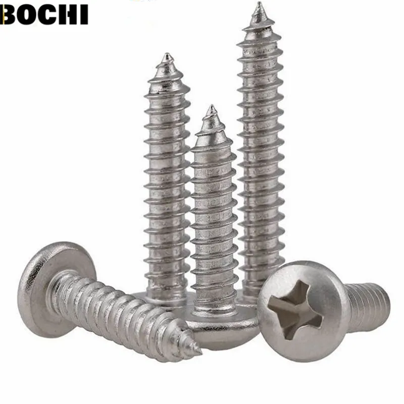 316 Stainless Steel M5 Large round pan Head Self Tapping Screws M5*10