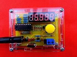 DIY наборы от 1 Гц до 50 МГц кварцевый генератор счетчик частоты цифровой светодиодный PIC с Чехол