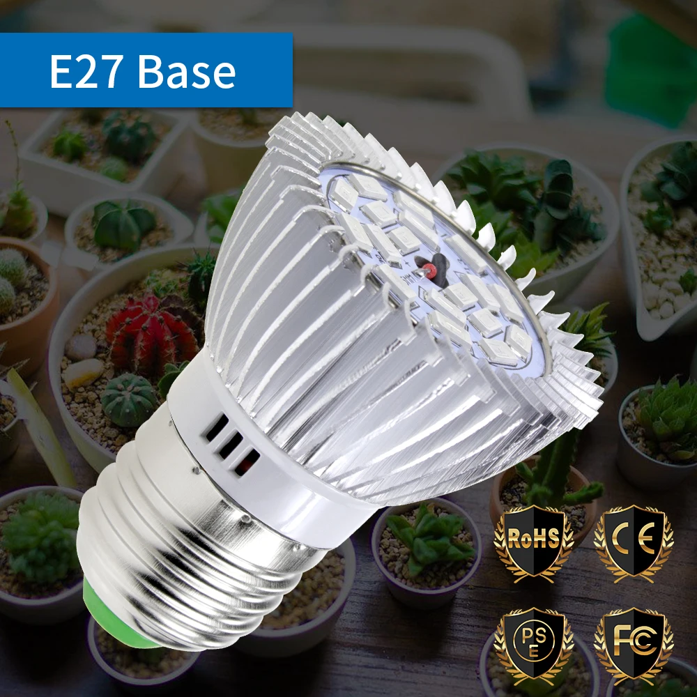 

E27 LED Lamp For Plants Grow Light E14 LED Indoor Growing Phyto Lamp 18W Fitolampy Full Spectrum LED Hydroponics Seedling Bulb