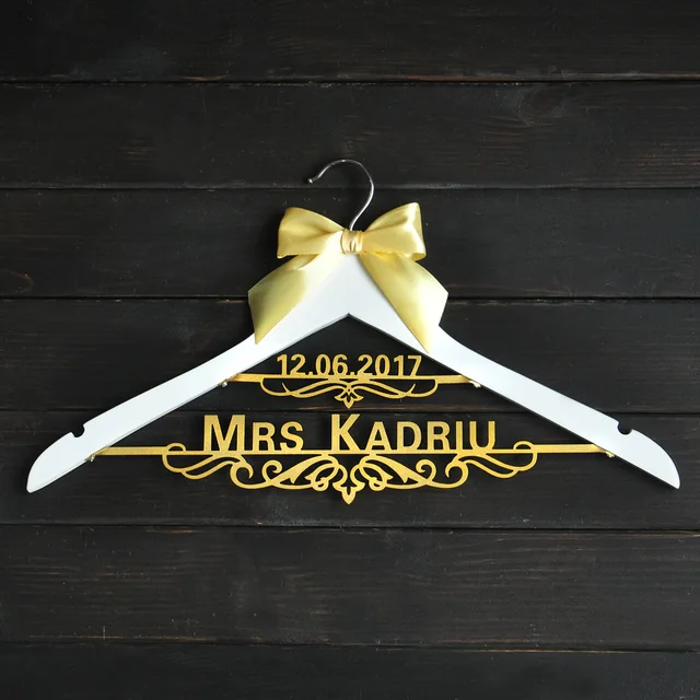 Online Personalized Wedding Hanger With Date Bridal Bride Personalized Wedding Hanger With Date Bridal Bride Custom Dress