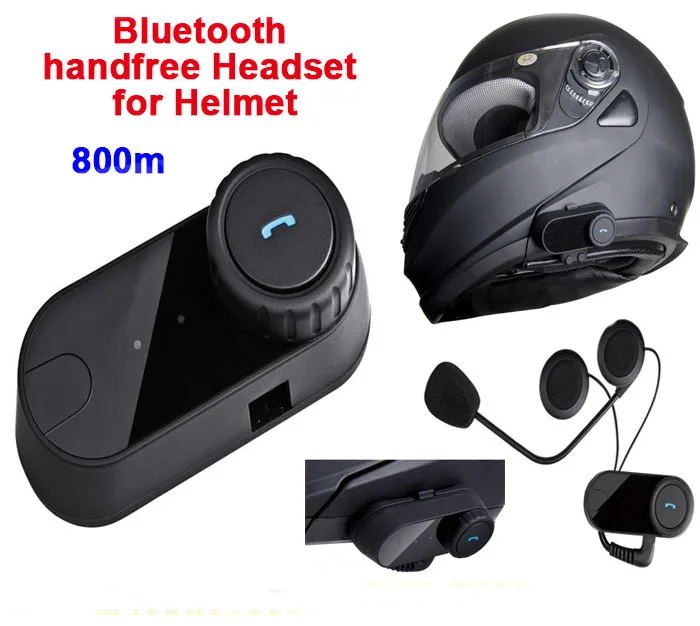 800m Waterproof Full Duplex Motorcycle Helmet Bluetooth Headset Hand