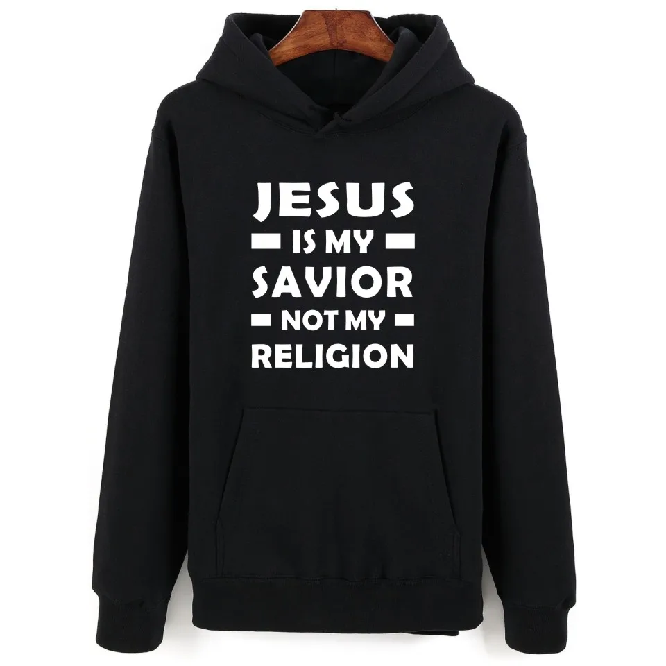 Jesus Christian Hooded mens hoodies and sweatshirts Fashion Black hoodies and sweatshirts for couples Funny Casual clothes 4XL