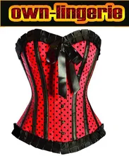 womens polka dots sexy corset,5colors for choose,size s-2xl