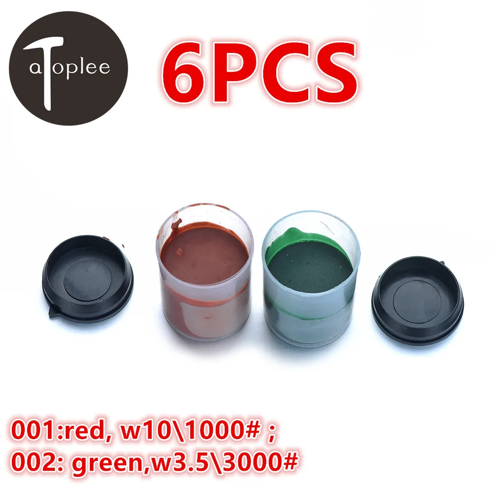 6pcs w10\1000 w3.5\3000 Grinding Polishing Paste Chromium Oxide Polishing Paste Polishing Wool