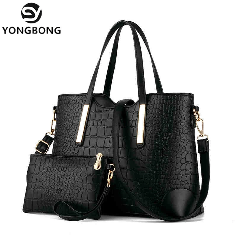 YONGBONG 2 Sets de bolsos tipo mensajero para mujer, carteras grandes de piel de cocodrilo, bolso de hombro de diseño de marca, 2017|brand shoulder bag|designer bagshoulder bags - AliExpress