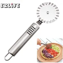 Маленький размер пиццы и колеса из нержавеющей стали Рифленое лезвие пиццы рулетка GF465