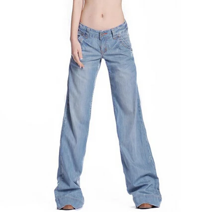 Новинка 2018, большие размеры 26-34, широкие расклешенные джинсы, женские брюки